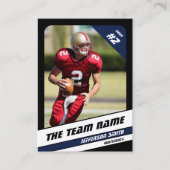 Fußball Team Trading Card Sport Geschenk Idee Grün Telefonnummerkarte (Vorderseite)