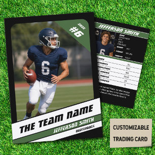 Fußball Team Trading Card Sport Geschenk Idee Grün Telefonnummerkarte