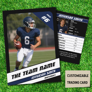 Fußball Team Trading Card Sport Geschenk Idee Grün Telefonnummerkarte