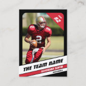 Fußball Team Trading Card Sport Geschenk Schwarz R Telefonnummerkarte (Vorderseite)