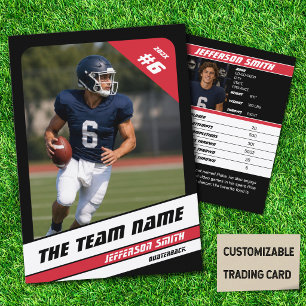 Fußball Team Trading Card Sport Geschenk Schwarz R Telefonnummerkarte