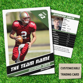 Fußball Team Trading Card Sport Geschenke Idee Grü Telefonnummerkarte