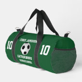 Fußball-Team, Trainer oder Player Green Personalis Duffle Bag (Rechte Ecke)