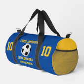 Fußball-Team, Trainer, Spieler Blue Gold Personali Duffle Bag (Rechte Ecke)