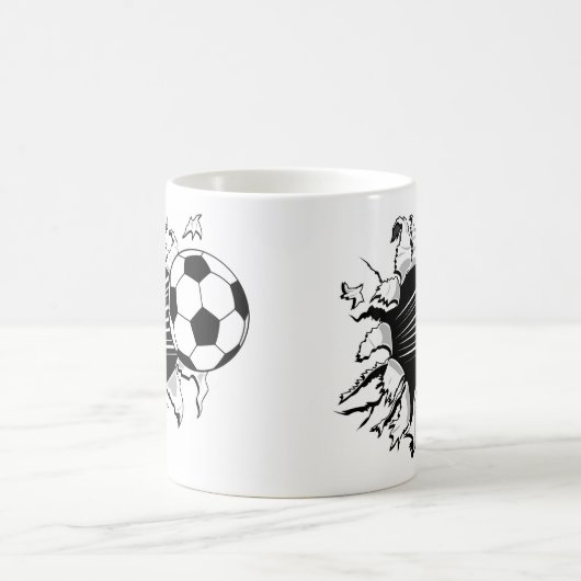 Fußball Tearout Kaffeetasse (Mittel)