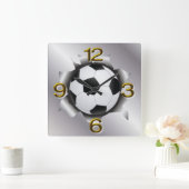 Fußball-Technik Quadratische Wanduhr (Zuhause)