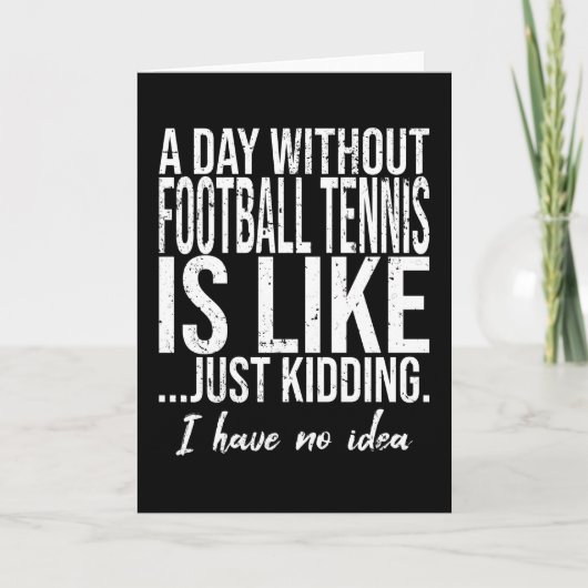 Fußball Tennis Geschenkidee Karte (Vorderseite)