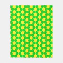 Fußball-Textur - Gelb & Grün Fleecedecke