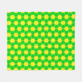 Fußball-Textur - Gelb & Grün Fleecedecke (Vorderseite (Horizontal))