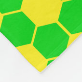 Fußball-Textur - Gelb & Grün Fleecedecke (Ecke)