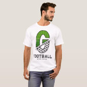 Fußball Textur Initial Sportliche Typografie T-Shirt (Vorne ganz)