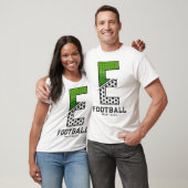 Fußball Textur Initial Sportliche Typografie T-Shirt (Unisex)
