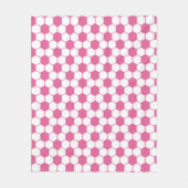 Fußball Textur Muster - Rosa Ton Fleecedecke (Vorderseite)