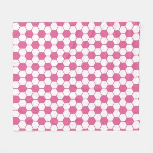 Fußball Textur Muster - Rosa Ton Fleecedecke