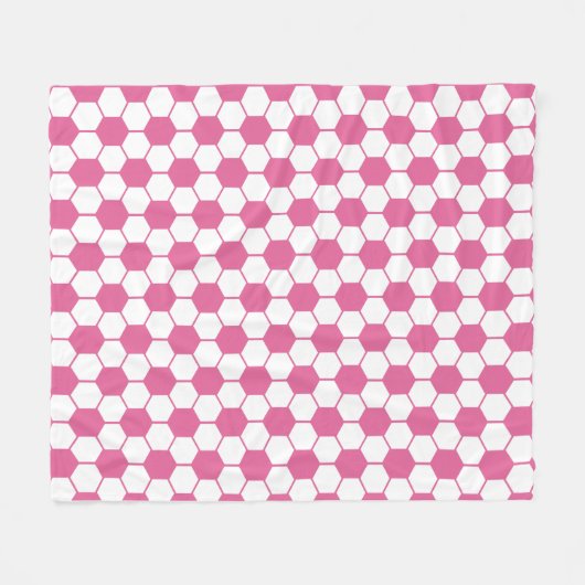 Fußball Textur Muster - Rosa Ton Fleecedecke (Vorderseite (Horizontal))