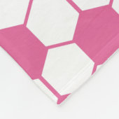 Fußball Textur Muster - Rosa Ton Fleecedecke (Ecke)