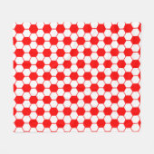 Fußball Textur - Weiß und Rot Fleecedecke (Vorderseite (Horizontal))
