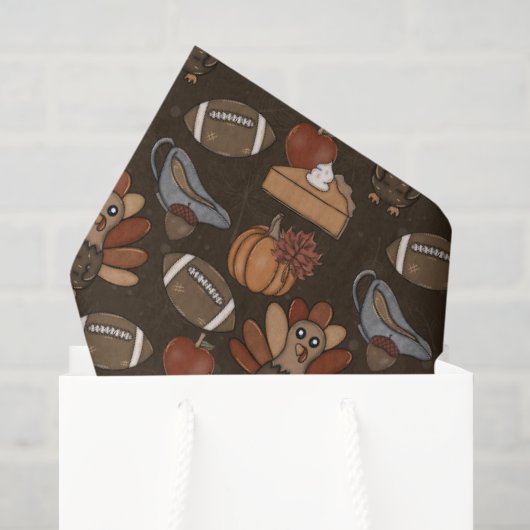 Fußball Thanksgiving Seidenpapier (Geschenktüte)