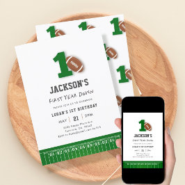 Fußball Thema 1 Jahr bis zum Geburtstag Einladung