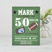 Fußball Thema 50. Geburtstag Einladung (Stehend Vorderseite)