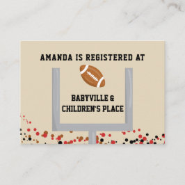 Fußball Thema Baby Boy Dusche Geschenkregister Begleitkarte