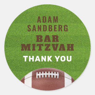Fußball Thema Bar Mitzvah Runder Aufkleber
