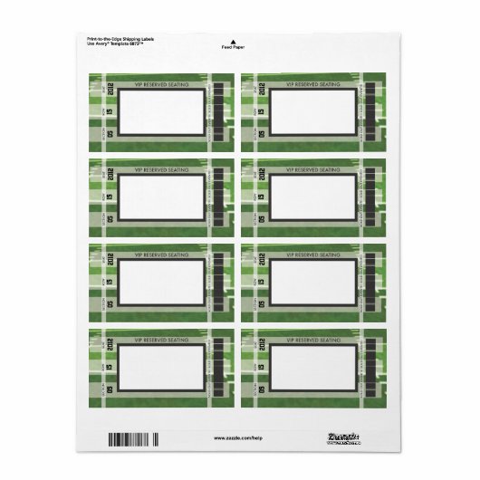 Fußball-Thema Drucken Sie Ihre eigene Adresse Etik (Vorne)