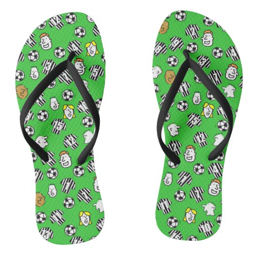 Fußball Thema Flip Flops in Ihren Club Farben Badesandalen (Fußbett)