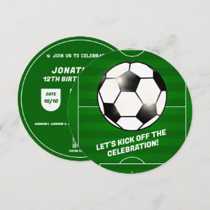 Fußball-Thema Geburtstagsfeier Einladung