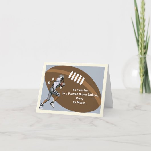 Fußball Thema Geburtstagsparty Einladung (Vorderseite)