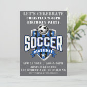 Fußball Thema Geburtstagsparty Einladungen (Stehend Vorderseite)