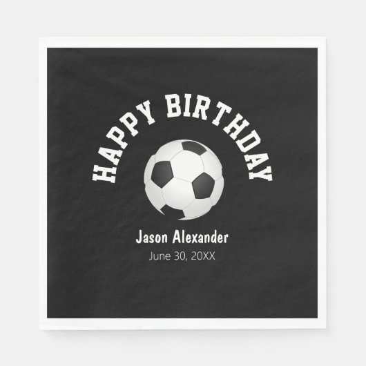 Fußball-Thema Geburtstagsparty Napkins Tableware Serviette (Vorderseite)