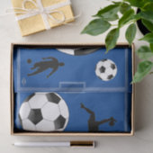 Fußball Thema Geschenkpapier Blue HAMbyWG Seidenpapier (Geschenk)