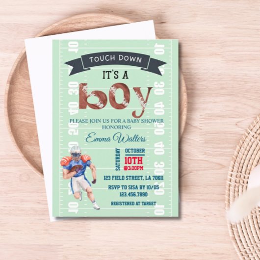 Fußball Thema Kinderdusche Einladung