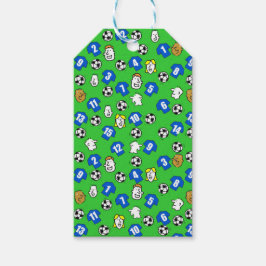 Fußball Thema mit Shirts in Blau Geschenkanhänger