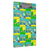 Fußball-Thema mit Spielern und Fans Klemmbrett (Rechts)