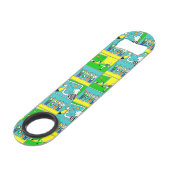 Fußball-Thema mit Spielern und Fans Speed Flaschenöffner (Rückseite Schrägansicht)