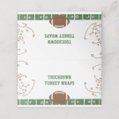 Fußball-Thema Party Foot Zent Platzkarte (Außenseite Aufgefaltet)