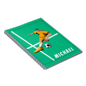 Fußball Thema Player Illustration Sportteam Grün Notizblock (Rechte Seite)