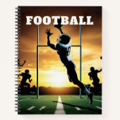 Fußball-Thema Spiral-Notebook Notizblock (Vorderseite)