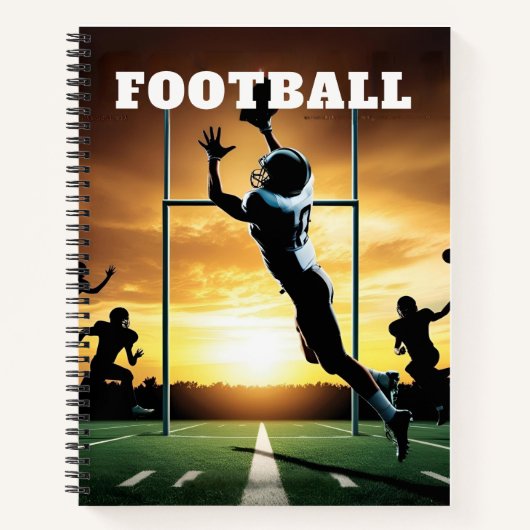 Fußball-Thema Spiral-Notebook Notizblock (Vorderseite)