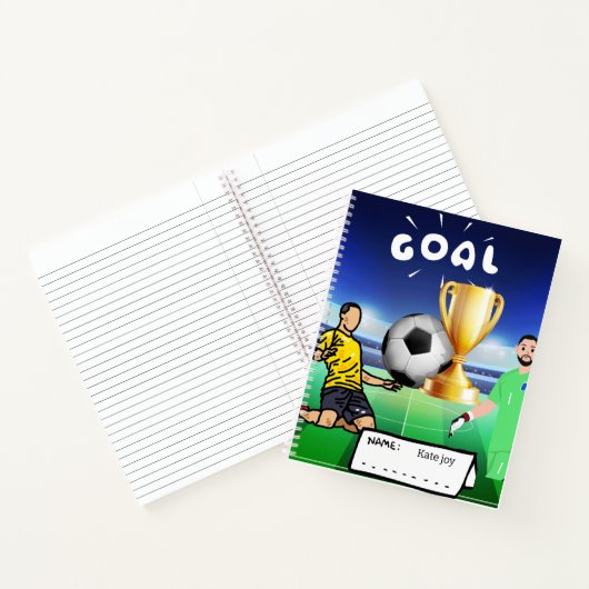 Fußball-Thema Spiral-Notebook Notizblock (Innenseite)