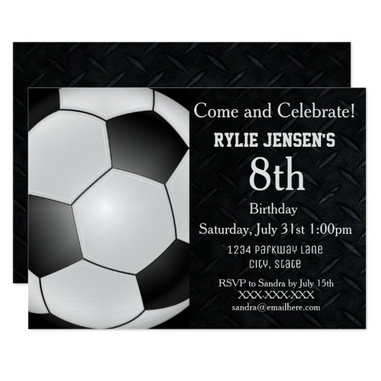 Fussball Themed Sport Kindergeburtstag Einladungen Einladung Zazzle De