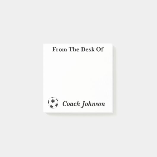 Fußball - Themennotizen Post-it Klebezettel (Vorderseite)