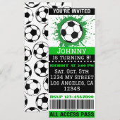 Fußball-Themenveranstaltung Einladung zum Geburtst (Vorne/Hinten)