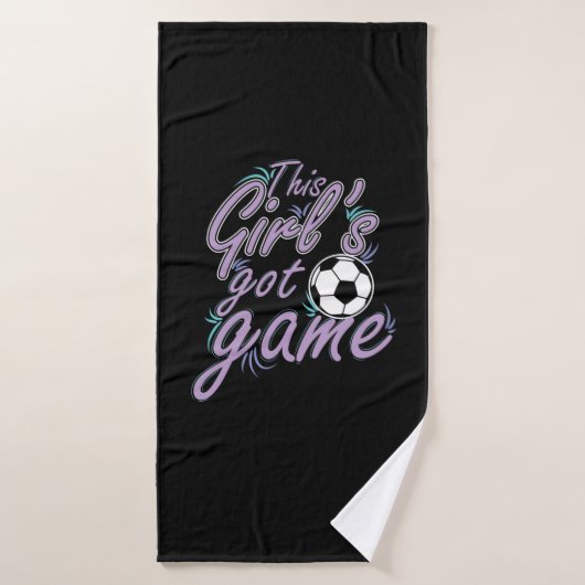 Fußball "This Girl`s got Game" Badehandtuch (Badehandtuch)