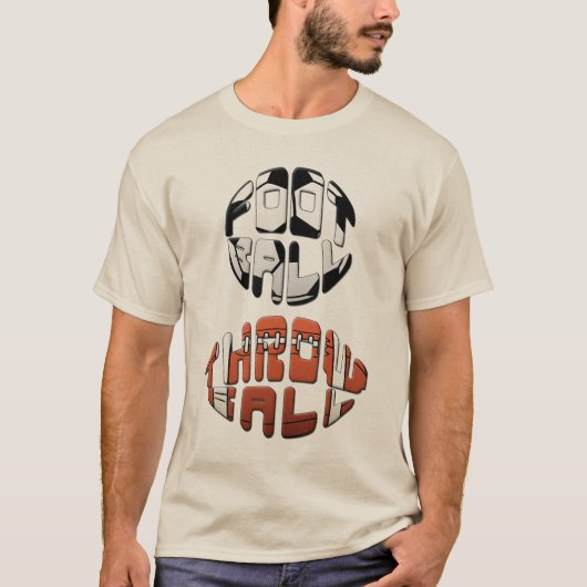 "Fußball Throwball" lustiger Fußball-T - Shirt (Vorderseite)