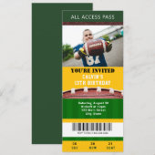 Fußball-Ticket Einladung zum Geburtstag (Vorne/Hinten)