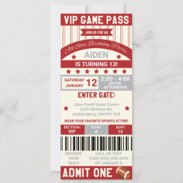 Fußball-Ticket Einladung zum Geburtstag