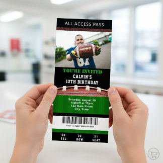 Fußball-Ticket Einladung zum Geburtstag